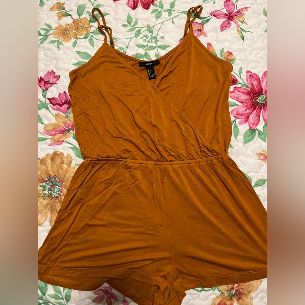 Forever 21 Rust Orange Sleeveless Romper